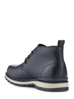 Jones Bootmaker Black Darrel Grippy Leather Ankle Boots