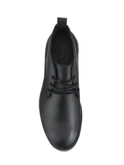 Jones Bootmaker Black Darrel Grippy Leather Ankle Boots