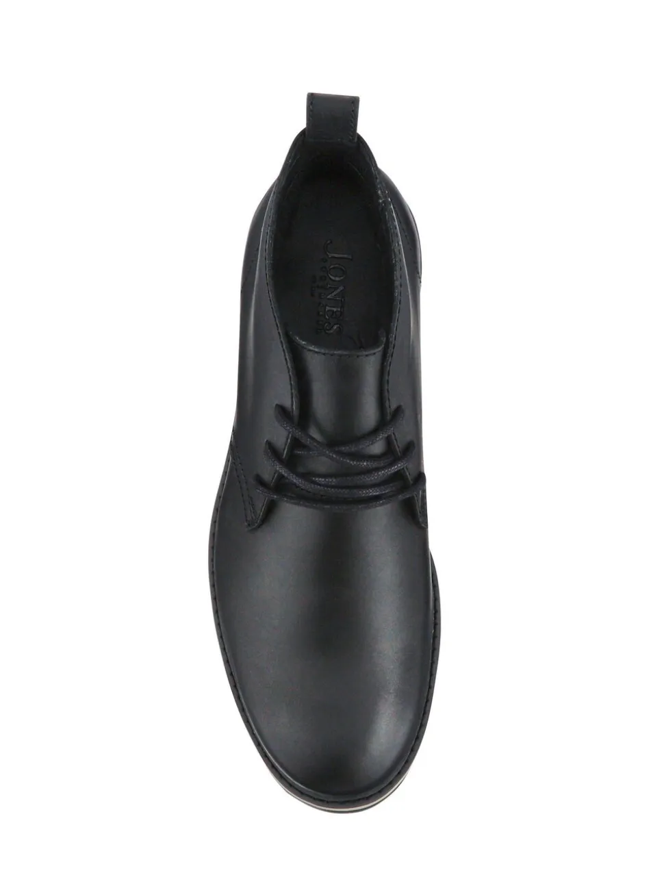 Jones Bootmaker Black Darrel Grippy Leather Ankle Boots