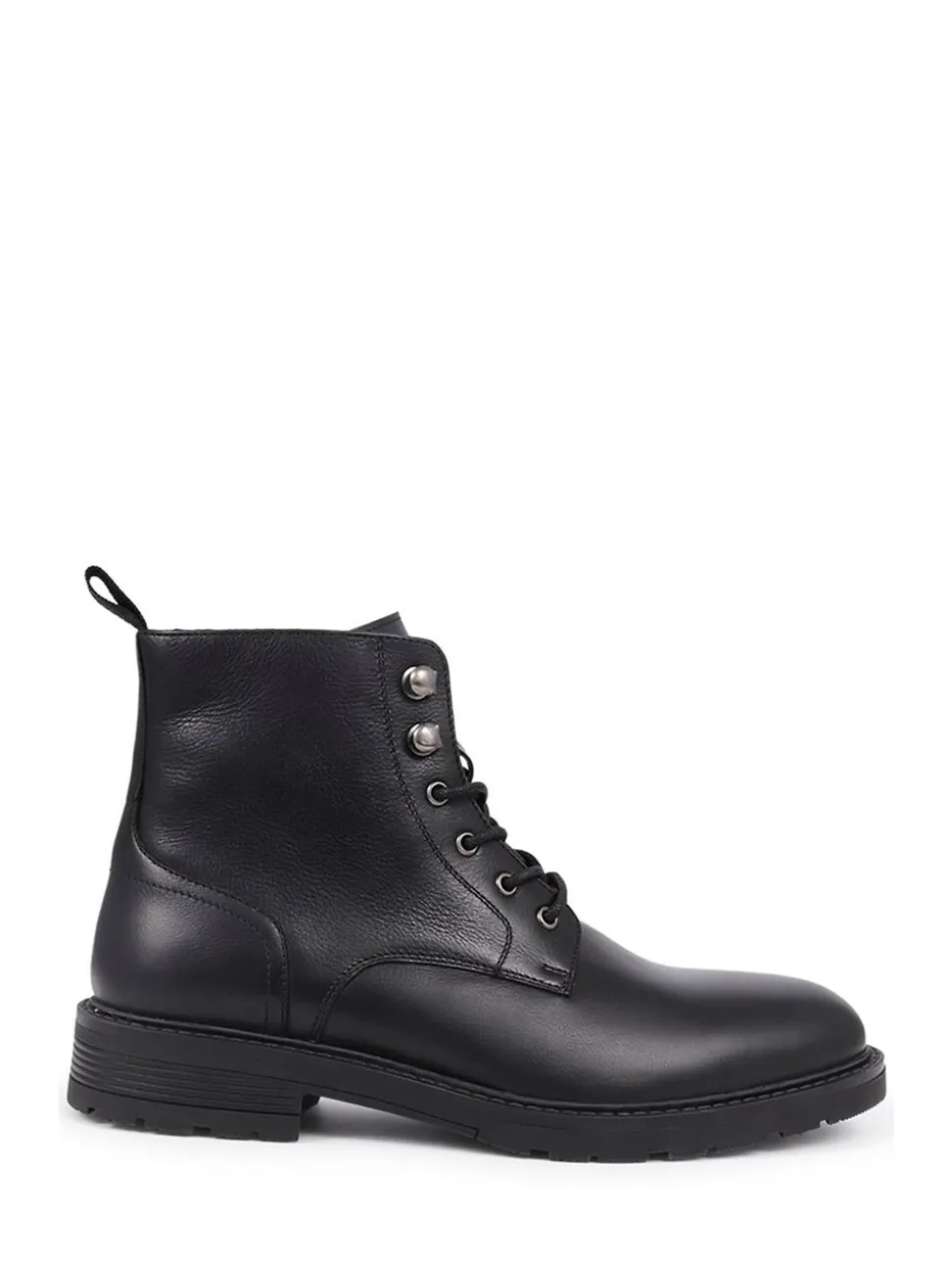 Jones Bootmaker Black Derry Leather Lace-Up Boots