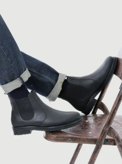 Jones Bootmaker Black Emile Wide Fit Leather Slip-On Boots