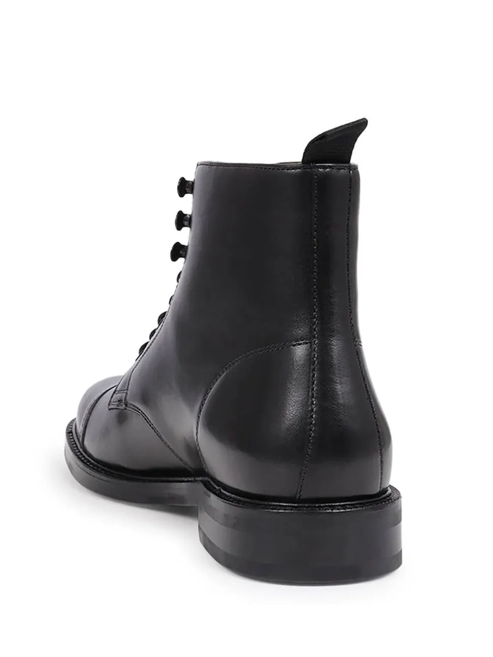 Jones Bootmaker Black Finch Leather Lace-Up Boots