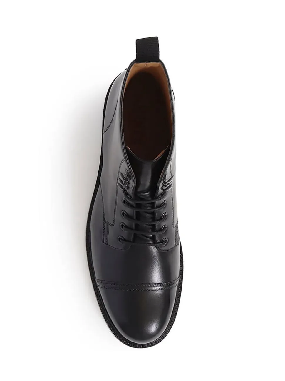 Jones Bootmaker Black Finch Leather Lace-Up Boots