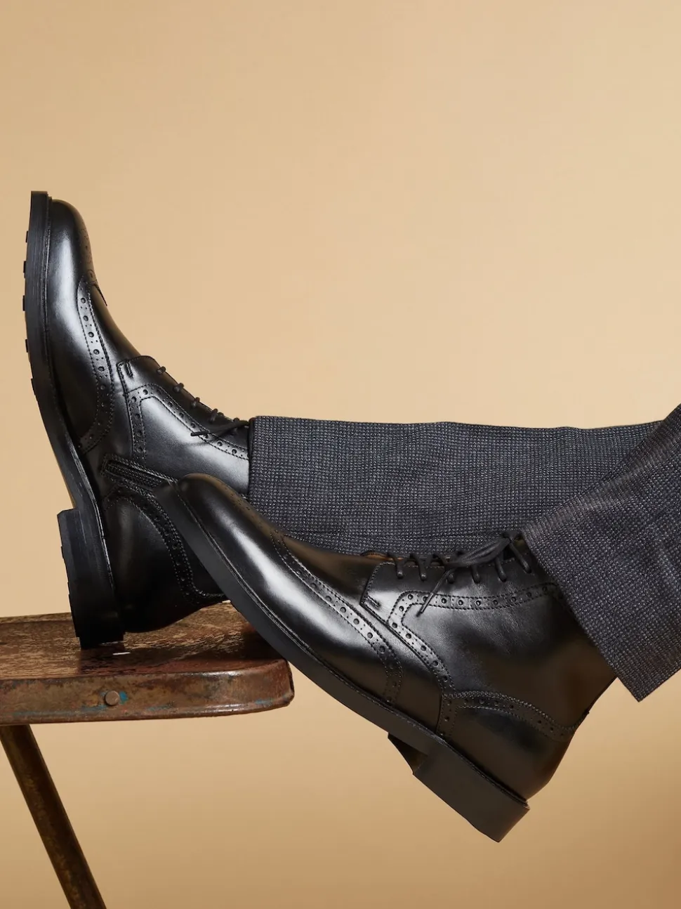 Jones Bootmaker Black Fletcher Leather Boots
