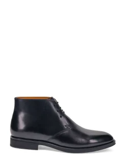 Jones Bootmaker Black Gordon Lace-Up Wide-Fit Leather Boots