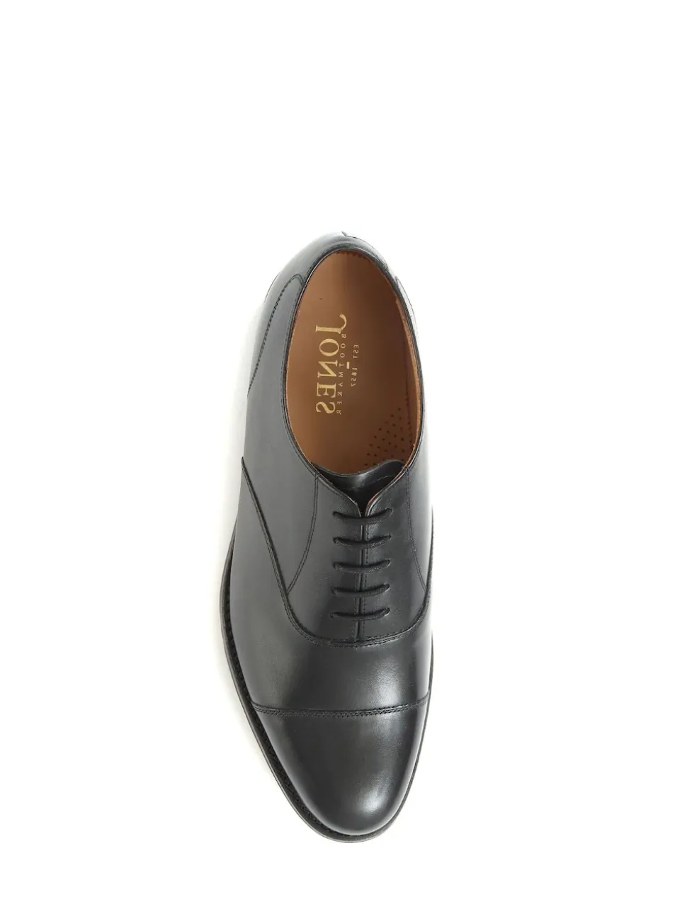 Jones Bootmaker Black Men’s Leather Wide-Fit Lace Smart Shoes