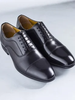 Jones Bootmaker Black Middleham Leather Oxford Black Shoes