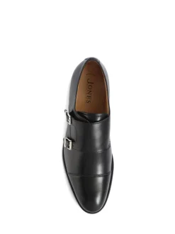 Jones Bootmaker Black Nathaniel Leather Double Monk Shoes