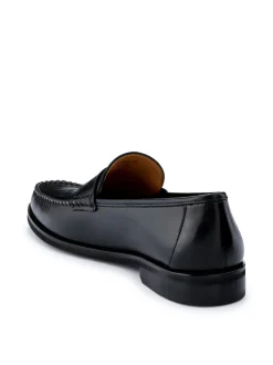 Jones Bootmaker Black Quennell Leather Penny Loafers