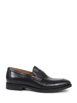 Jones Bootmaker Black Radley Wide Fit Leather Loafers