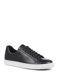 Jones Bootmaker Black Regular Fit Mens Simon Leather Trainers