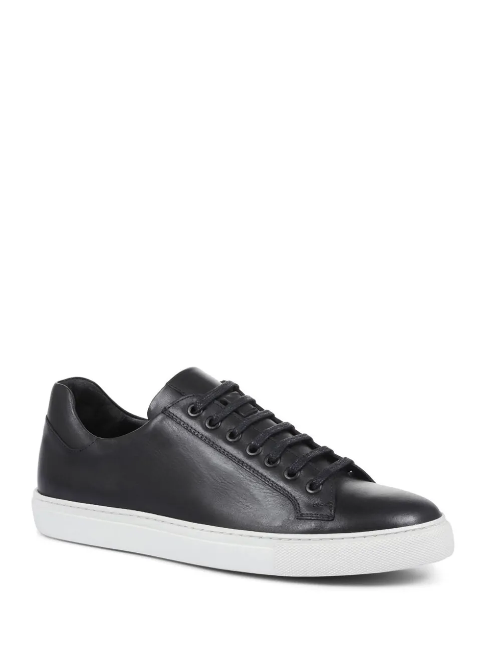 Jones Bootmaker Black Regular Fit Mens Simon Leather Trainers
