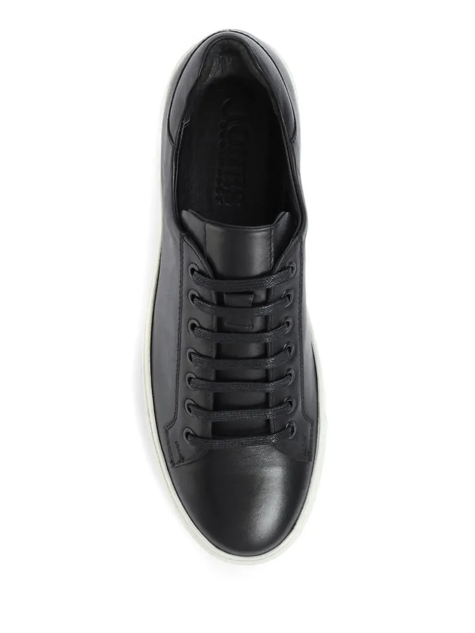 Jones Bootmaker Black Regular Fit Mens Simon Leather Trainers
