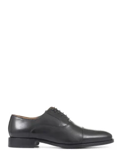 Jones Bootmaker Black Regular Fit Men’s Leather Lace Smart Shoes