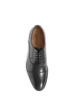 Jones Bootmaker Black Regular Fit Men’s Leather Lace Smart Shoes