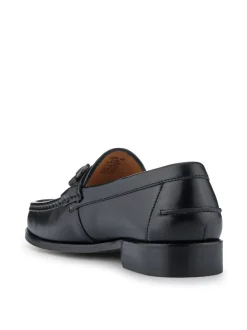 Jones Bootmaker Black Roan Leather Slip-On Shoes