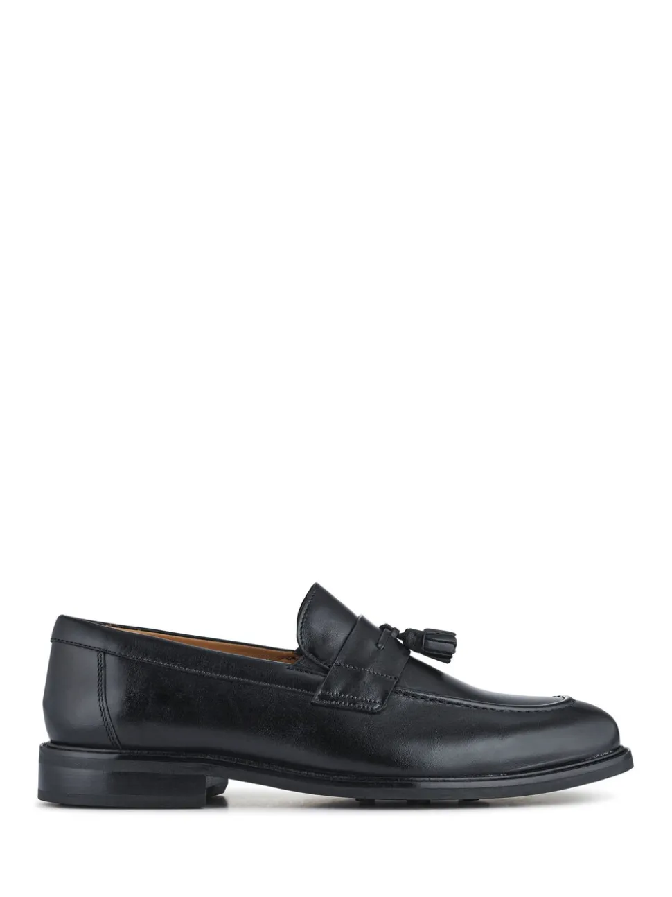 Jones Bootmaker Black Rodrigo Wide-Fit Leather Tassel Loafers
