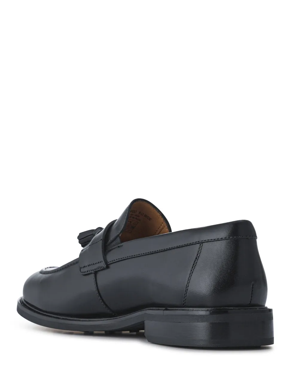 Jones Bootmaker Black Rodrigo Wide-Fit Leather Tassel Loafers