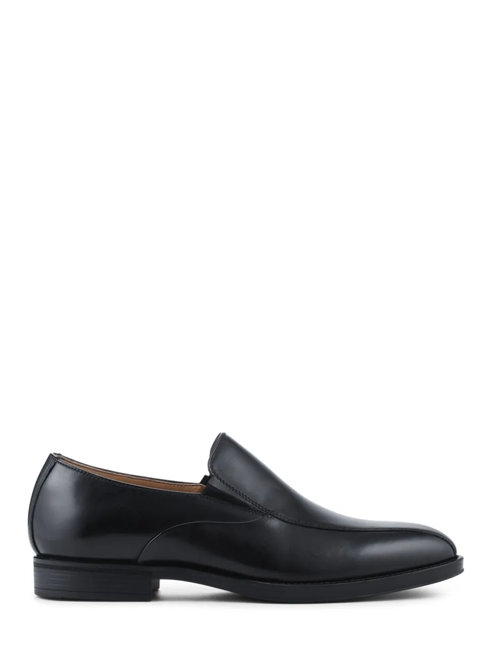 Jones Bootmaker Black Rothbury Wide Fit Slip On Leather Loafers