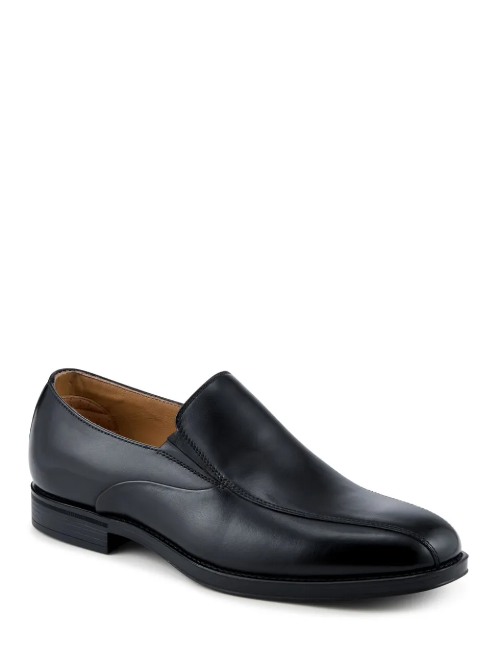 Jones Bootmaker Black Rothbury Wide Fit Slip On Leather Loafers