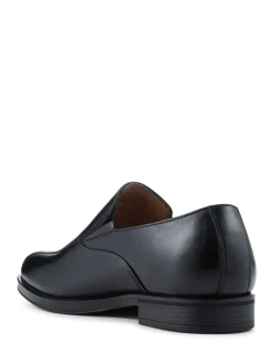 Jones Bootmaker Black Rothbury Wide Fit Slip On Leather Loafers