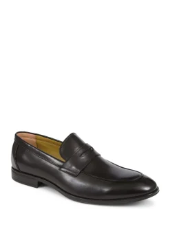 Jones Bootmaker Black Rushden Leather Penny Loafers