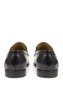Jones Bootmaker Black Rushden Leather Penny Loafers