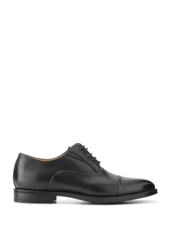 Jones Bootmaker Black Wide-Fit Men’s Leather Lace Smart Shoes