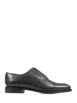 Jones Bootmaker Black Wide Fit Men’s Leather Lace Smart Shoes