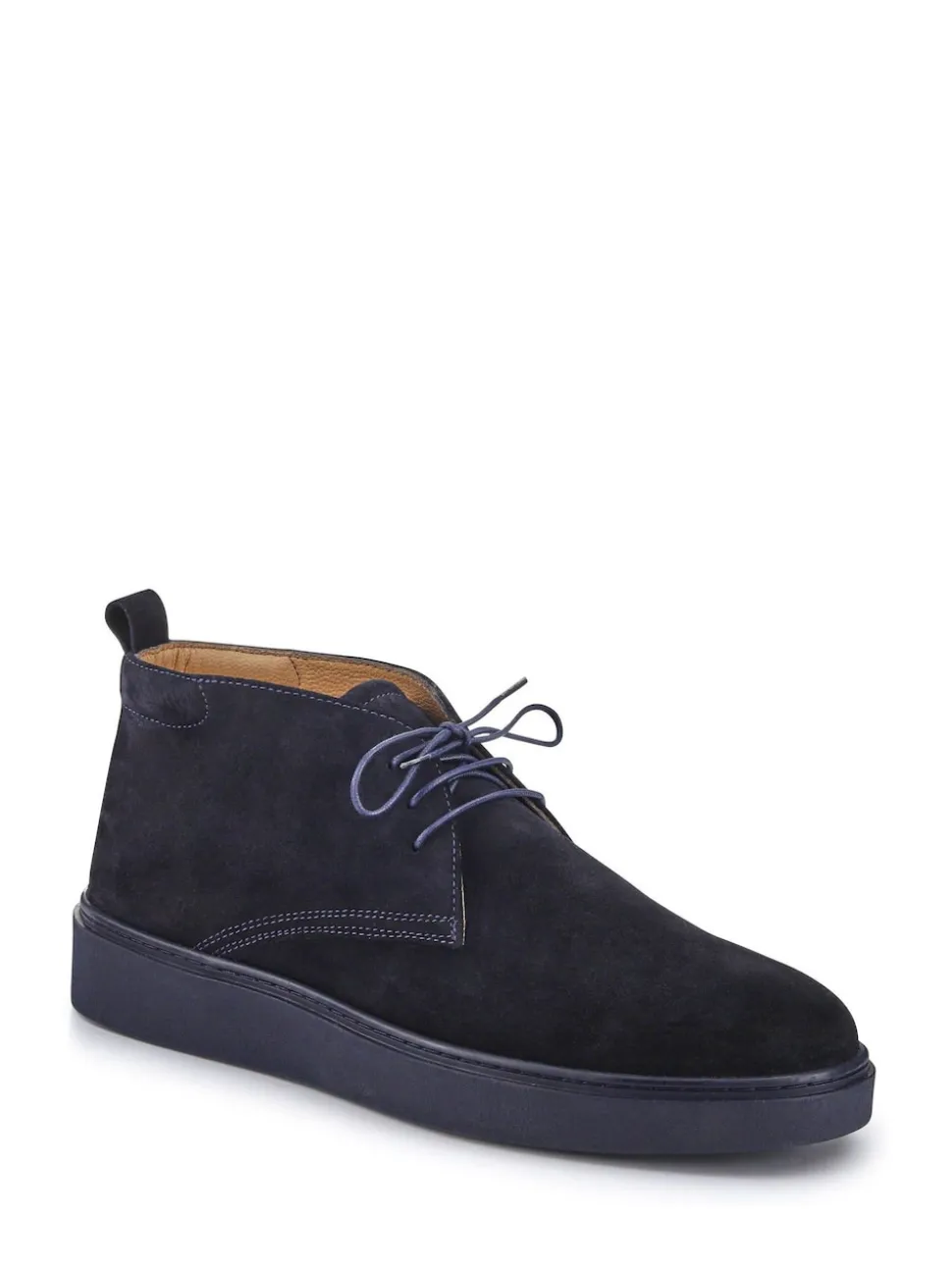 Jones Bootmaker Blue Dane Leather Lace-Up Boots