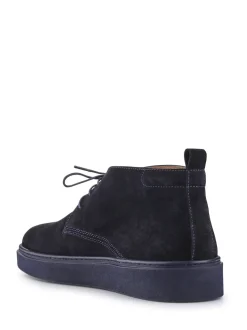 Jones Bootmaker Blue Dane Leather Lace-Up Boots