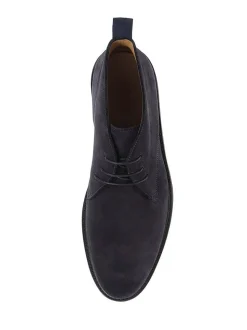 Jones Bootmaker Blue Deacon Suede Chukka Boots