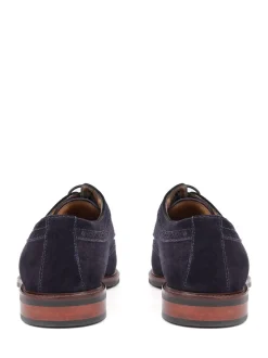 Jones Bootmaker Blue Longwood Suede Derby Brogues