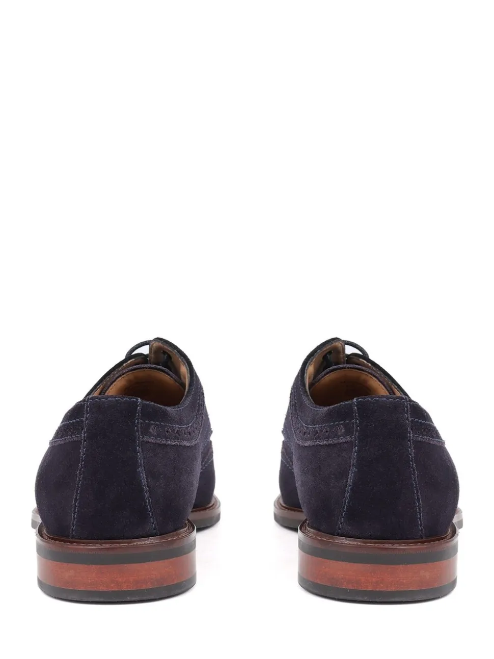 Jones Bootmaker Blue Longwood Suede Derby Brogues