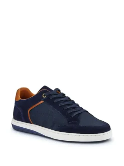 Jones Bootmaker Blue San Diego Leather Trainers