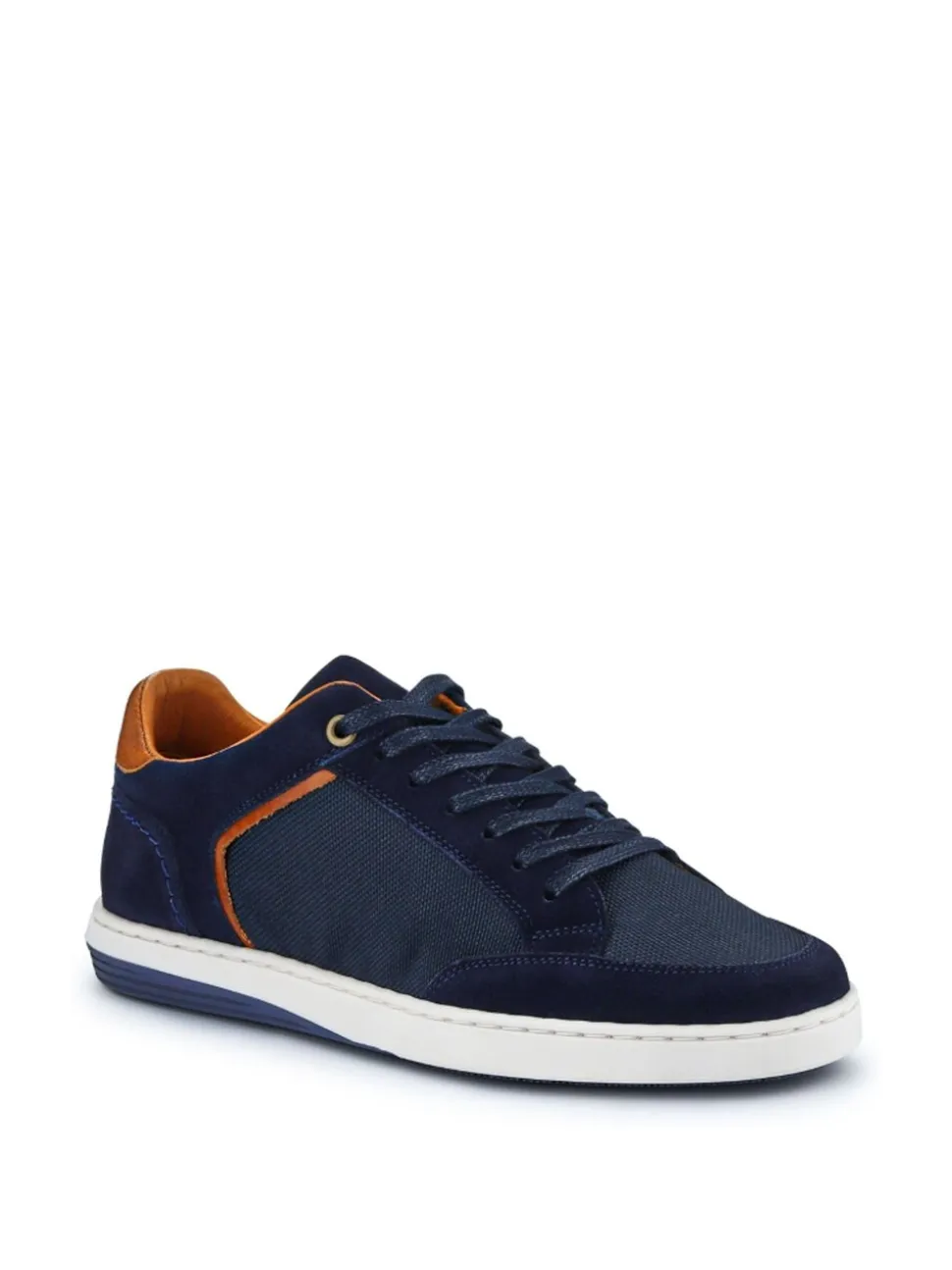 Jones Bootmaker Blue San Diego Leather Trainers
