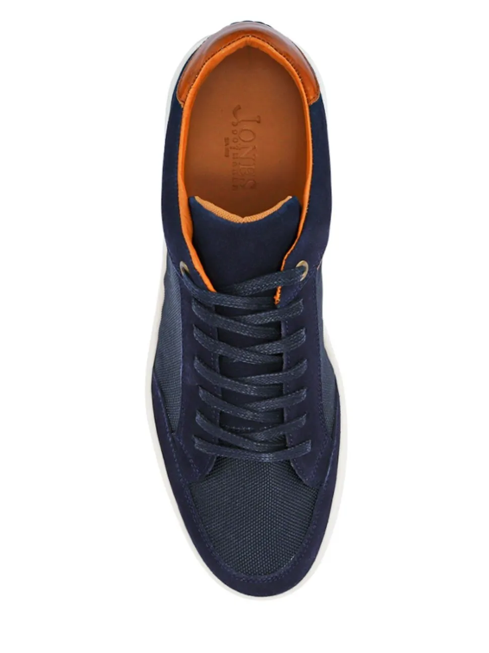 Jones Bootmaker Blue San Diego Leather Trainers