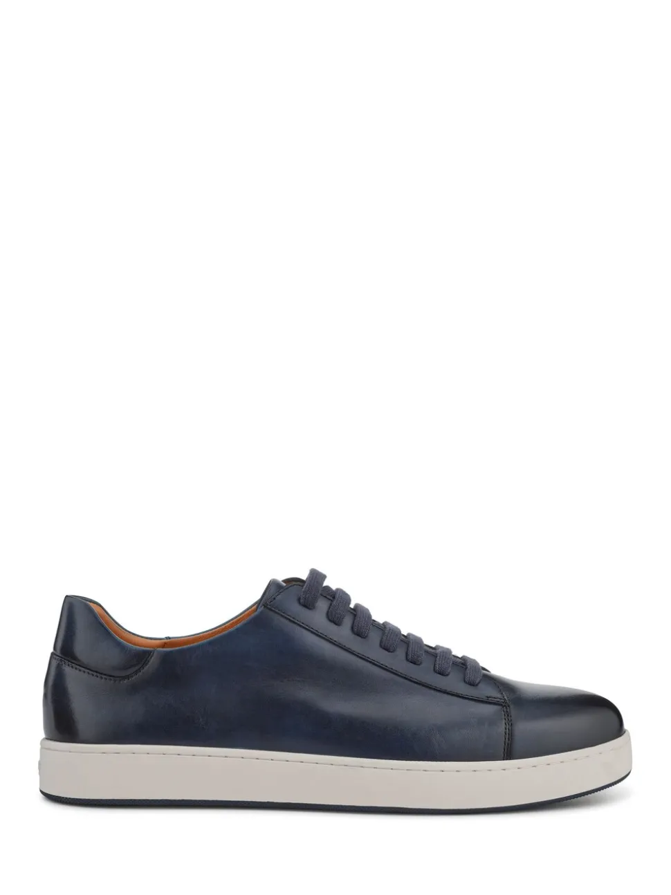 Jones Bootmaker Blue Simone Wide-Fit Leather Trainers