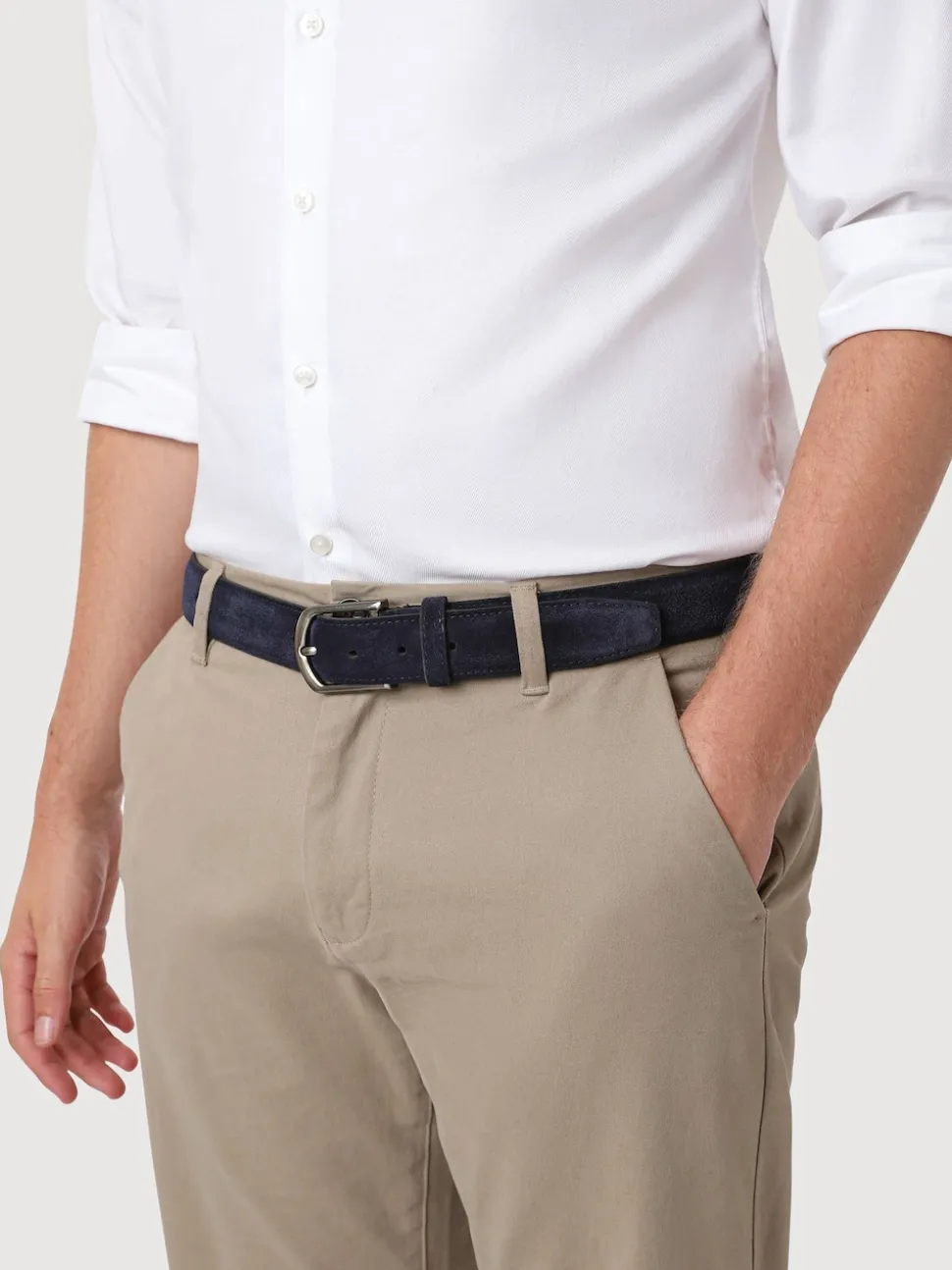 Jones Bootmaker Blue Unison Leather Belt