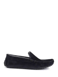 Jones Bootmaker Blue Zain Suede Slippers