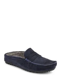 Jones Bootmaker Blue Zap Leather Mule Slippers