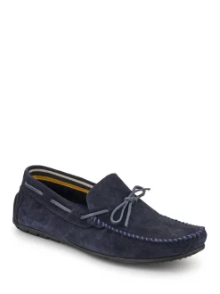 Jones Bootmaker Blue Zeke Leather Full Slippers