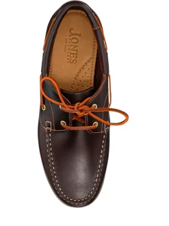 Jones Bootmaker Brown black Parsons Leather Boat Shoes