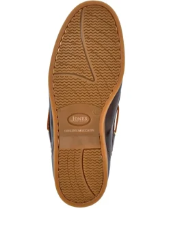 Jones Bootmaker Brown black Parsons Leather Boat Shoes