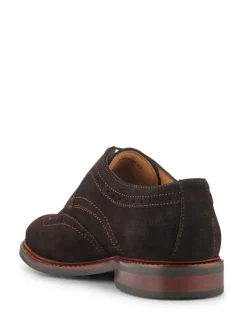 Jones Bootmaker Brown Chrome Longwood Suede Derby Brogues