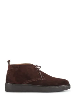Jones Bootmaker Brown Dane Leather Lace-Up Boots