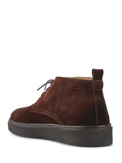 Jones Bootmaker Brown Dane Leather Lace-Up Boots