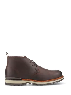 Jones Bootmaker Brown Darrel Grippy Leather Ankle Boots