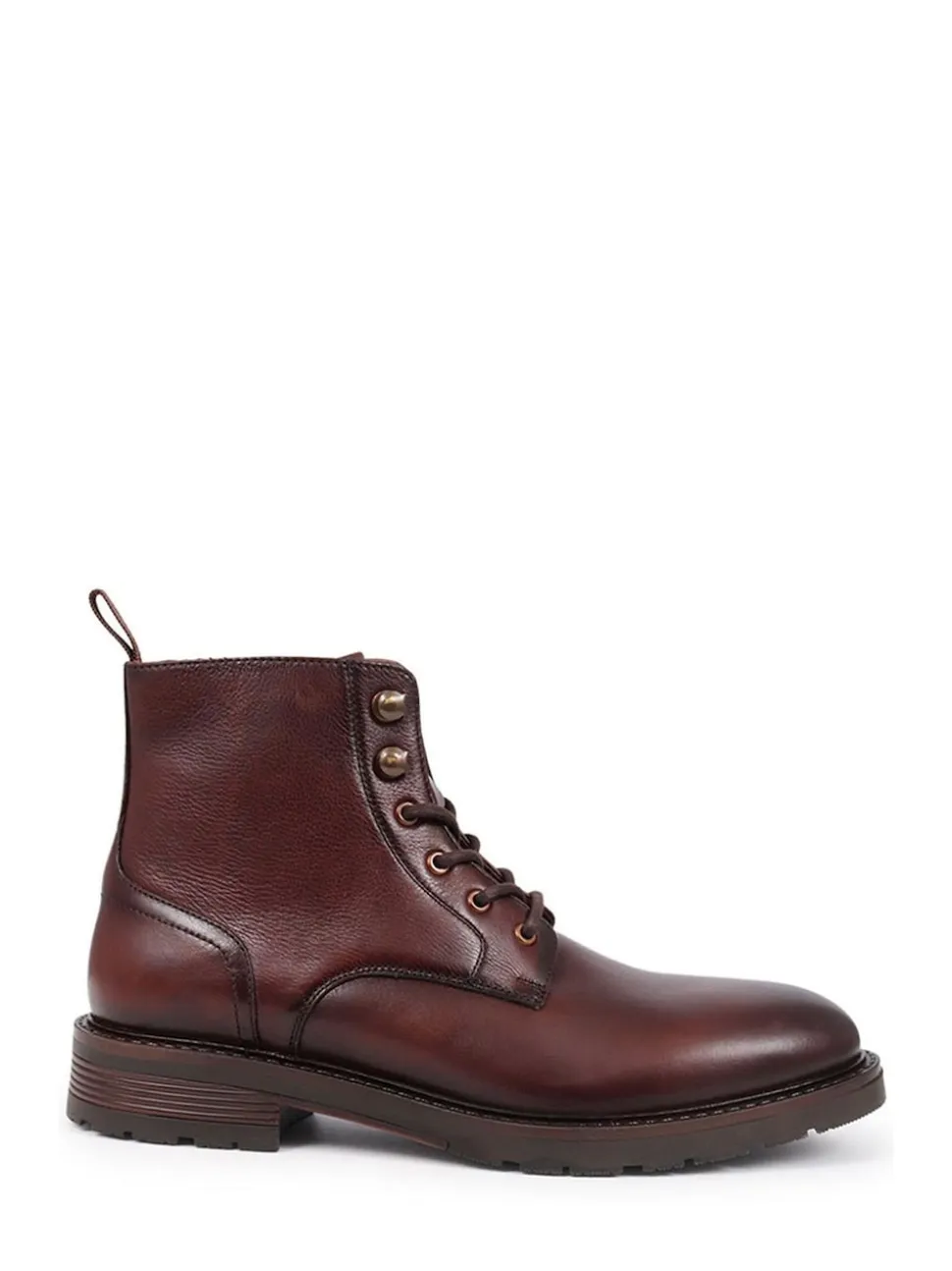 Jones Bootmaker Brown Derry Leather Lace-Up Boots