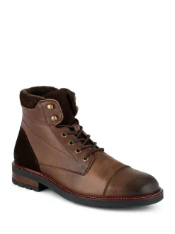 Jones Bootmaker Brown Dusseldorf Leather Lace-Up Boots